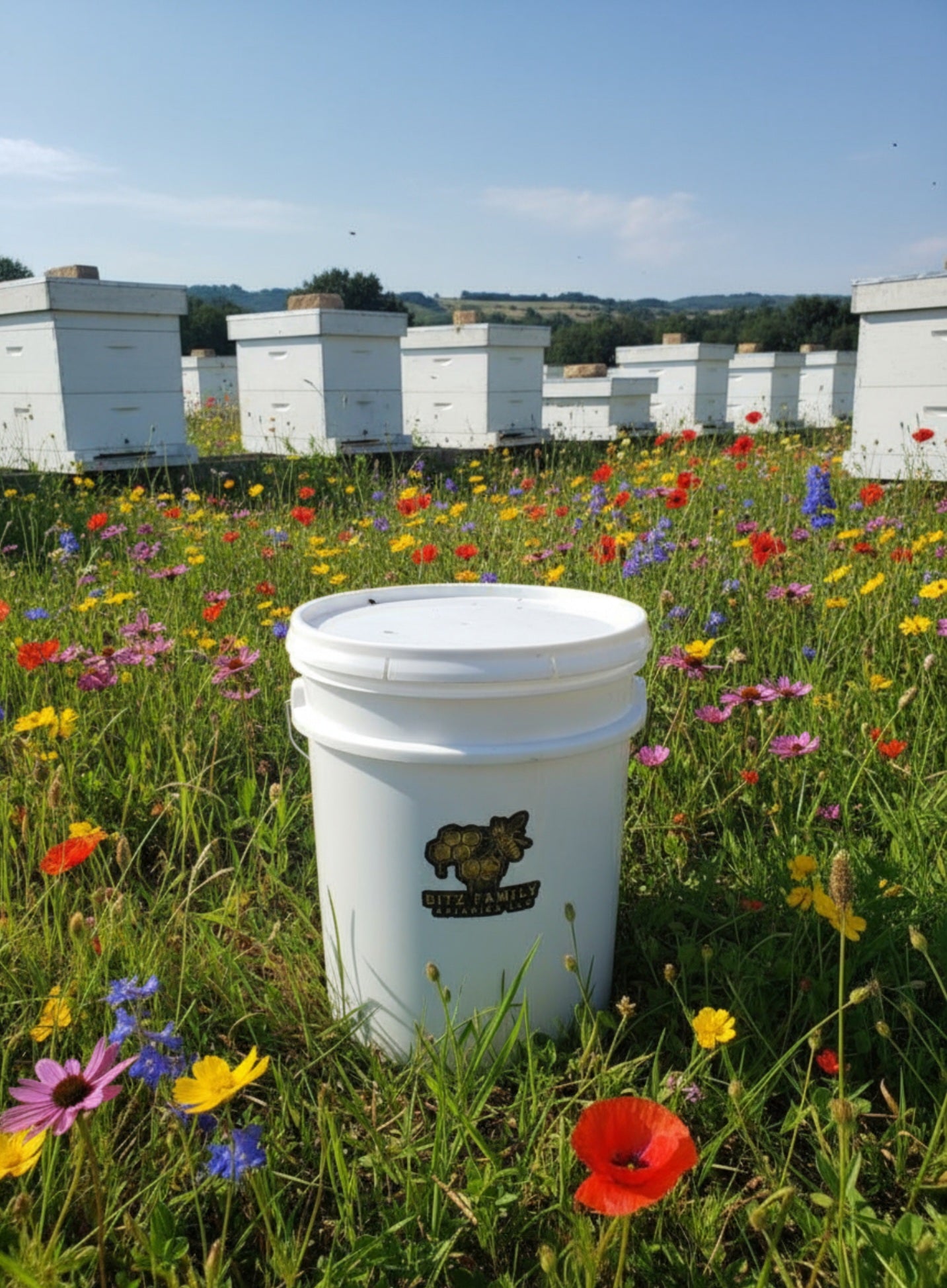 Pure Unfiltered Raw Honey – 5 Gallon Bucket